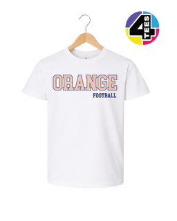 Orange Spangle Football Youth Tee