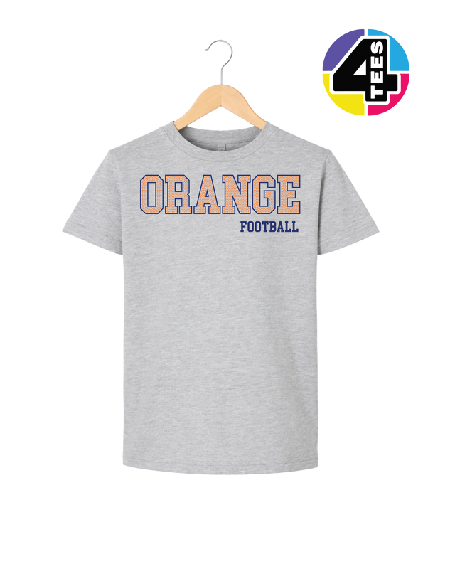 Orange Spangle Football Youth Tee