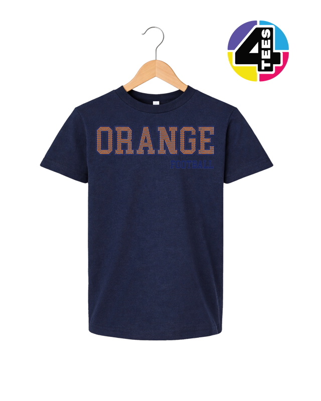 Orange Spangle Football Youth Tee