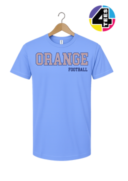 Orange Spangle Football Tee