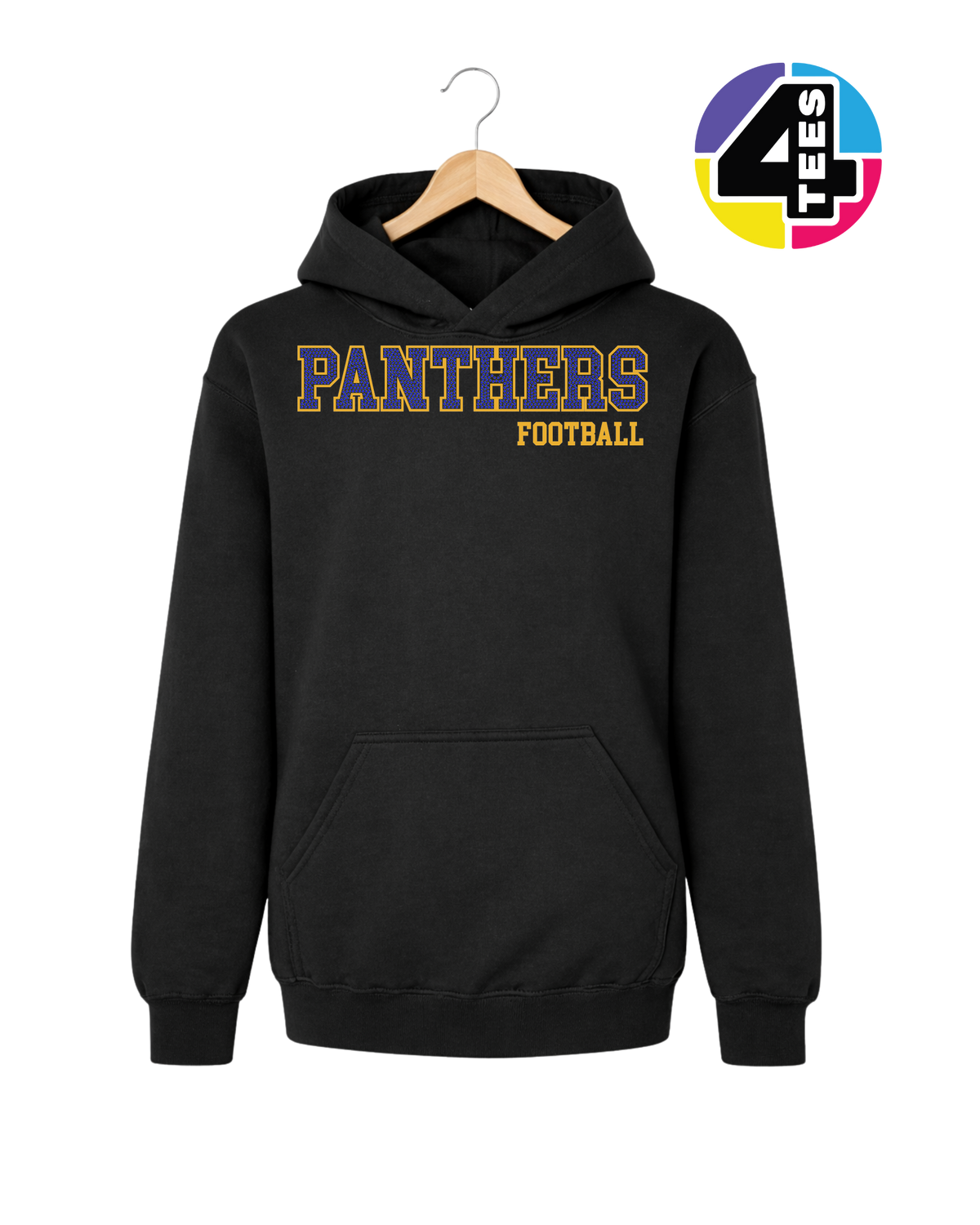 Panthers Spangle Football Youth Hoodie