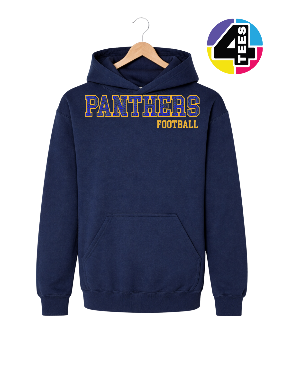 Panthers Spangle Football Youth Hoodie