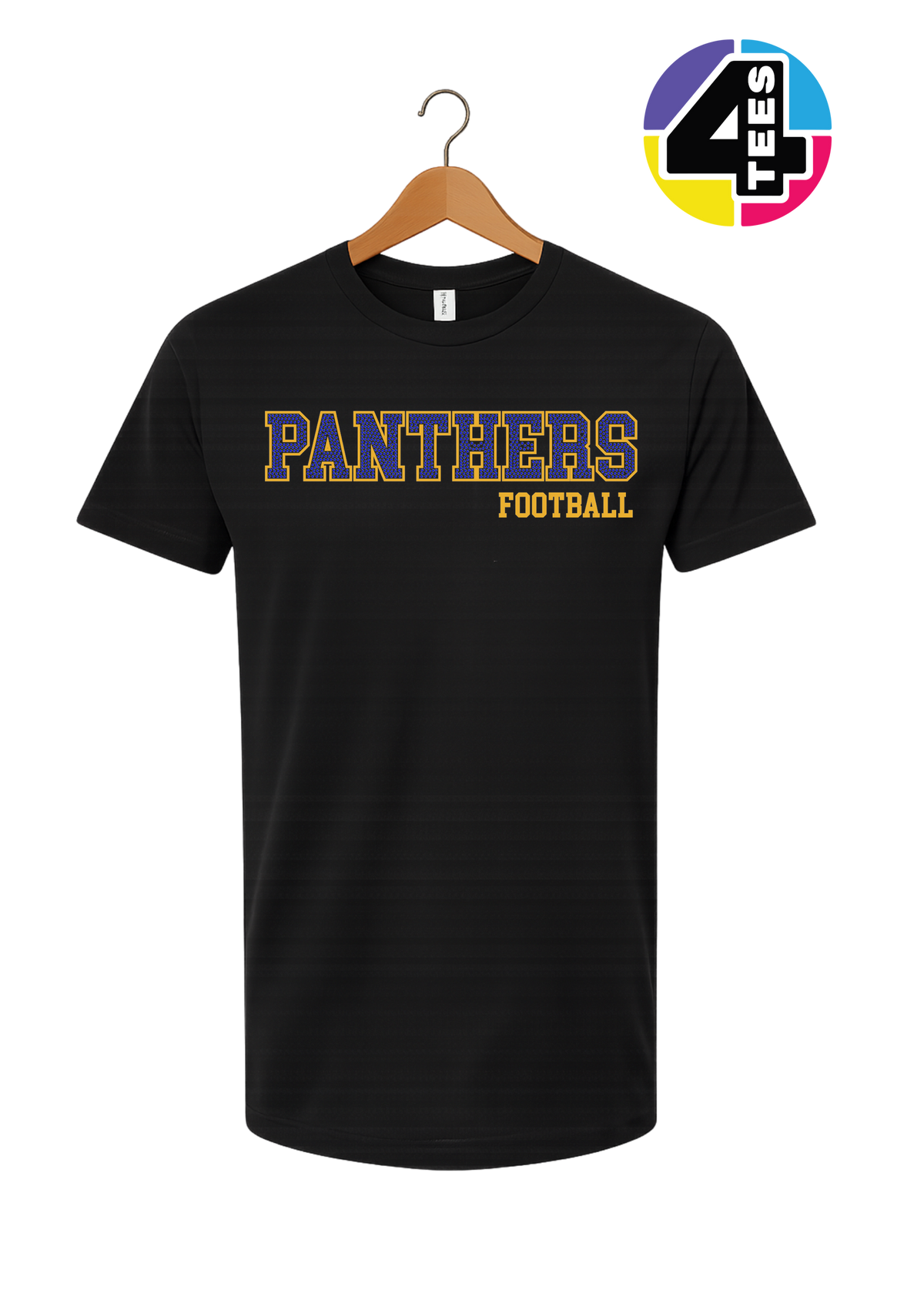 Panthers Spangle Football Tee