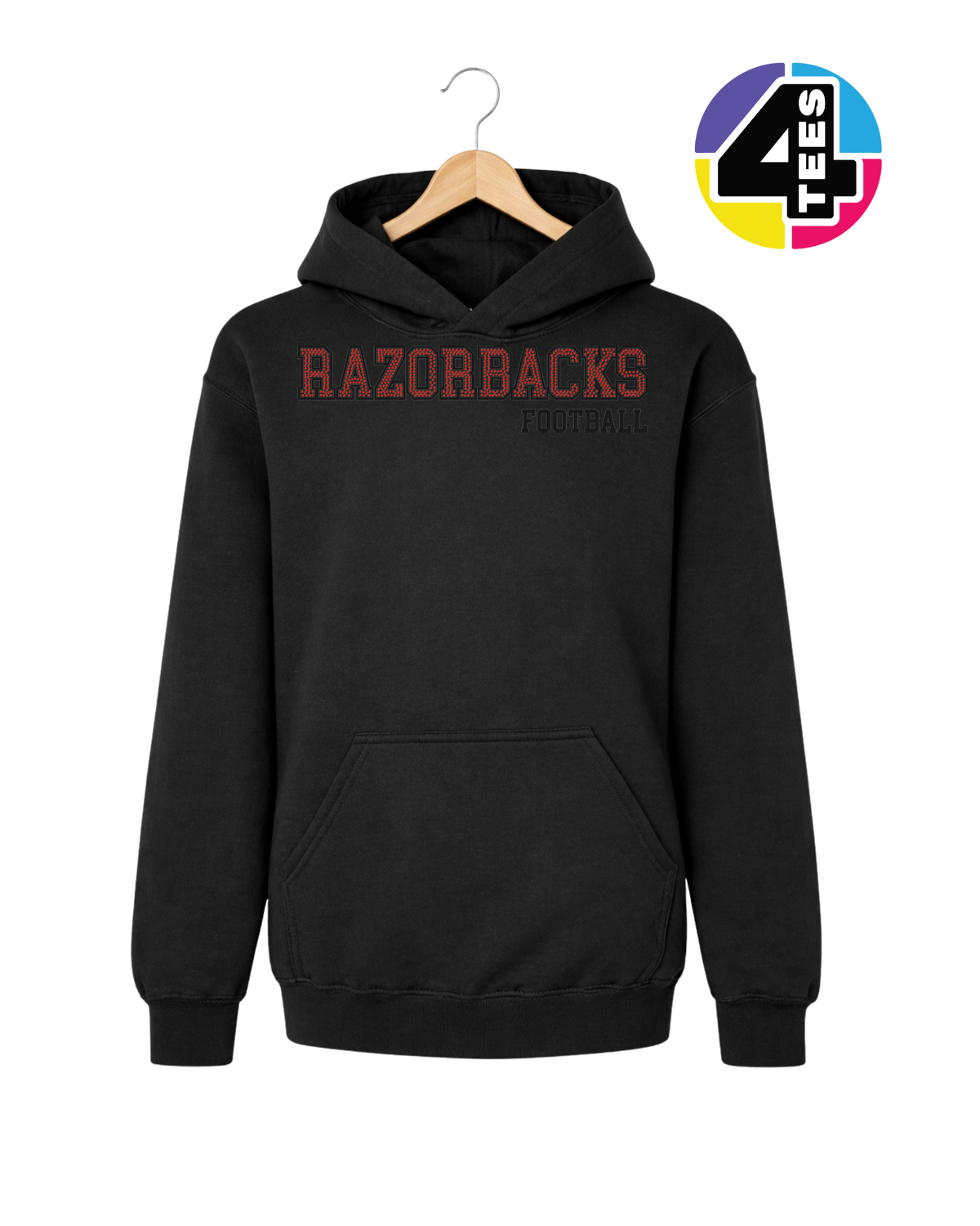 Razorbacks Spangle Football Youth Hoodie