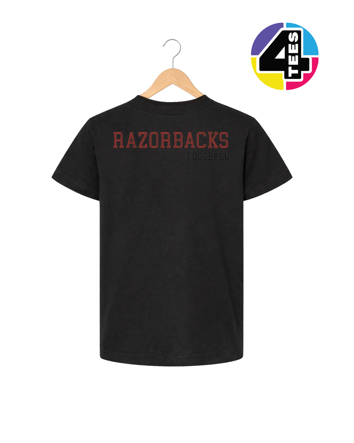 Razorbacks Spangle Football Youth Tee