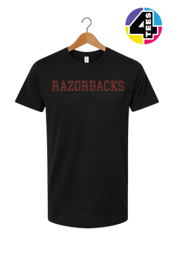 Razorbacks Spangle Football Tee