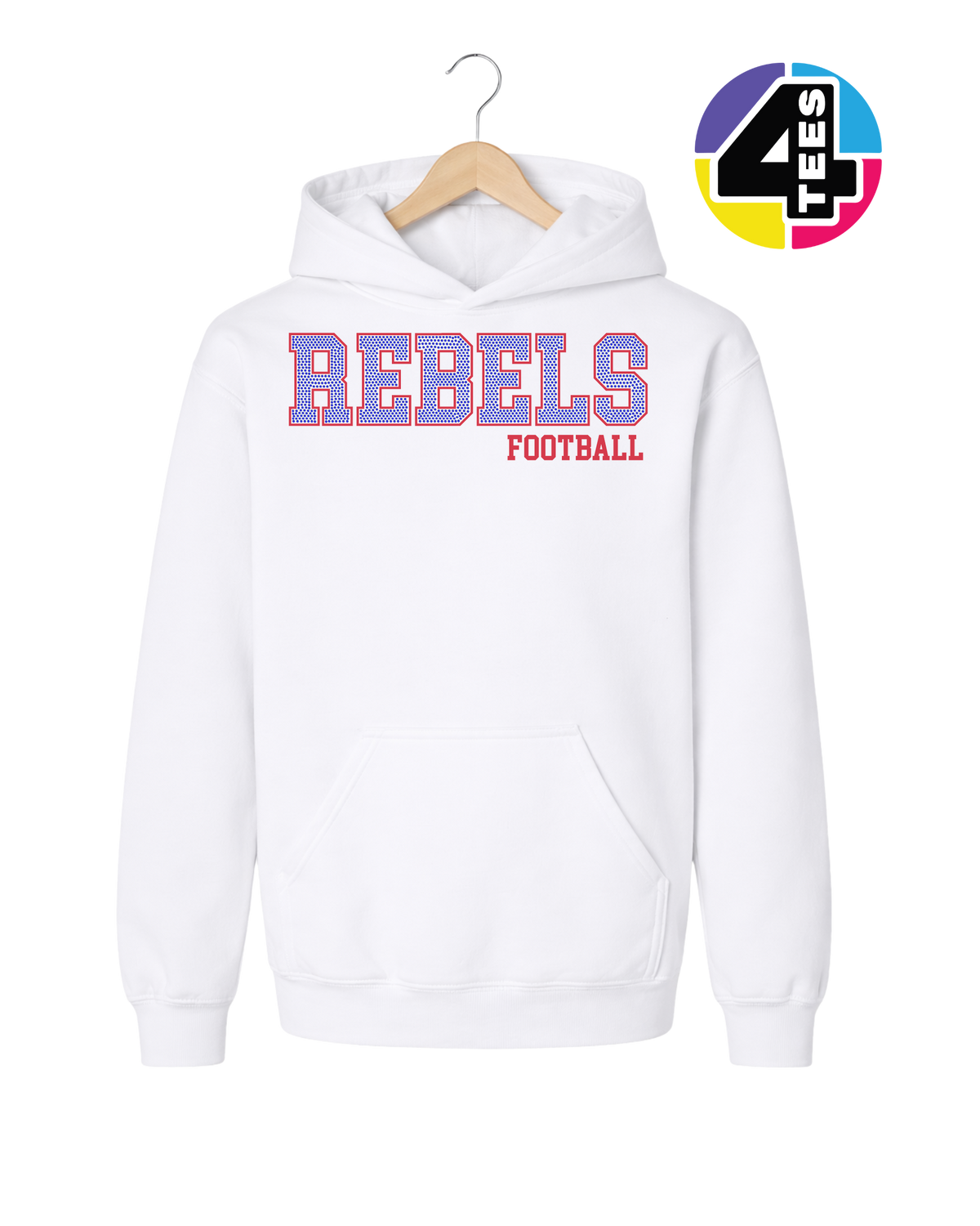 Rebels Spangle Football Youth Hoodie
