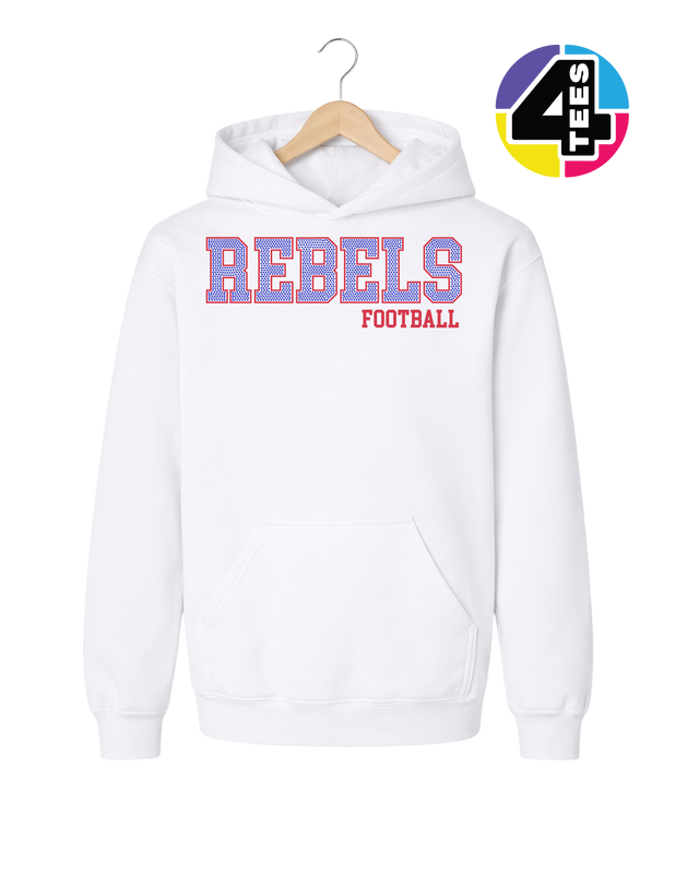 Rebels Spangle Football Youth Hoodie
