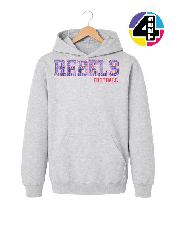 Rebels Spangle Football Youth Hoodie