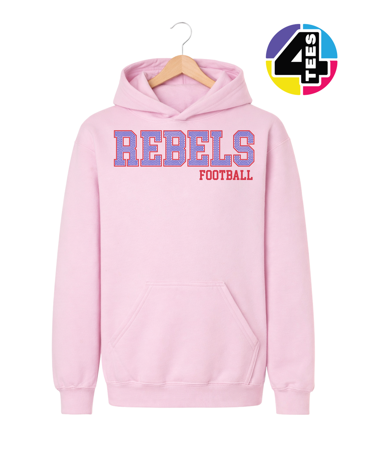 Rebels Spangle Football Youth Hoodie