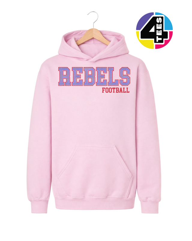 Rebels Spangle Football Youth Hoodie