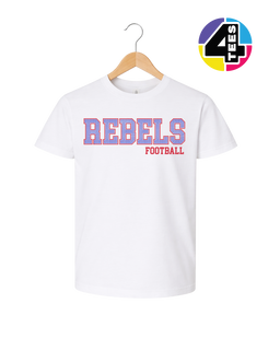 Rebels Spangle Football Youth Tee