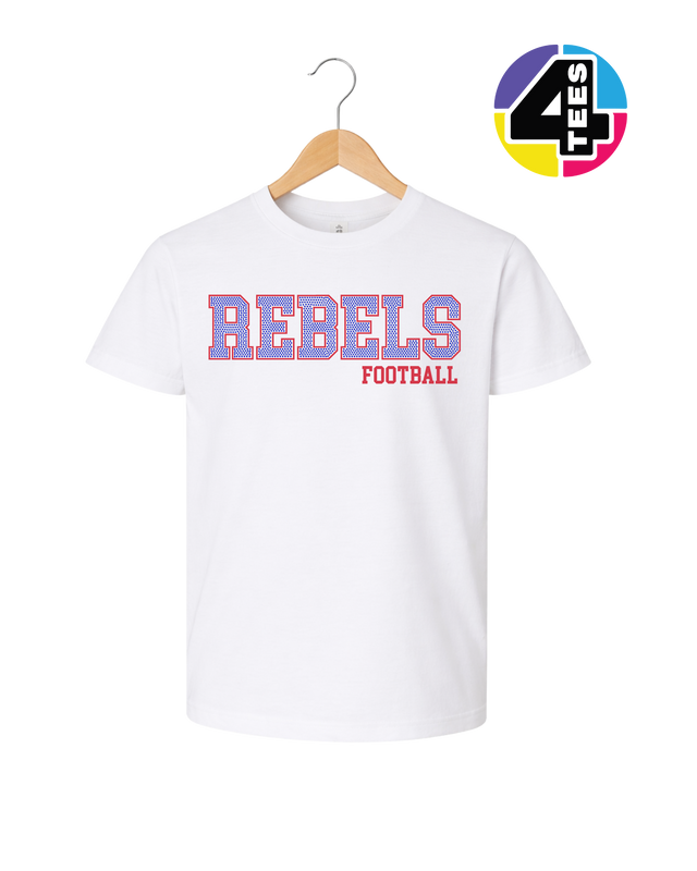 Rebels Spangle Football Youth Tee
