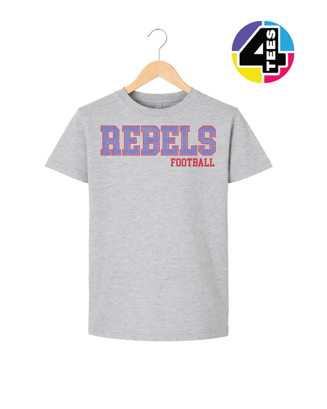 Rebels Spangle Football Youth Tee