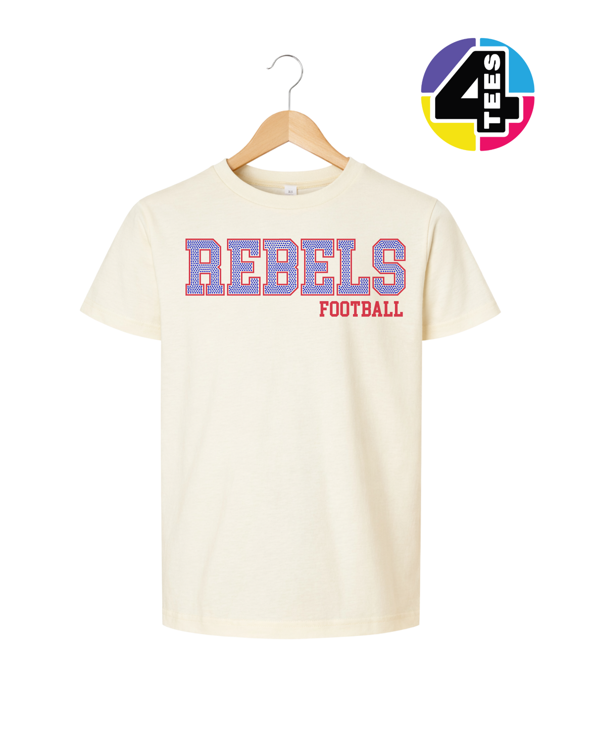 Rebels Spangle Football Youth Tee