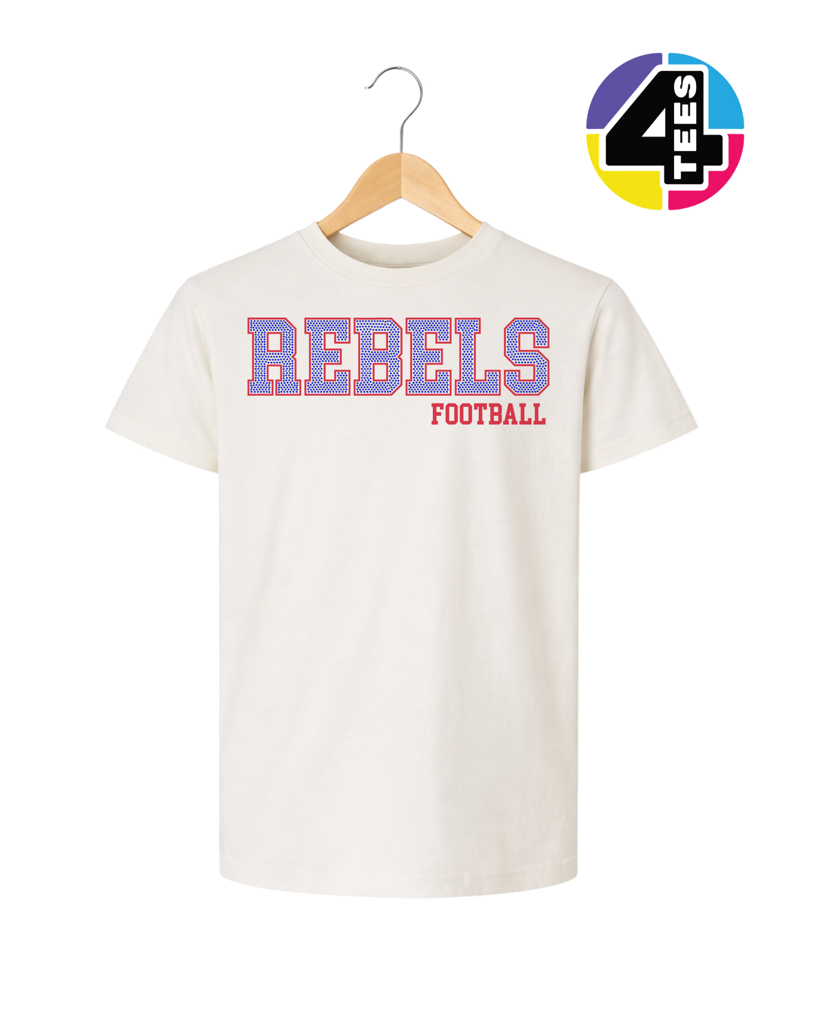Rebels Spangle Football Youth Tee