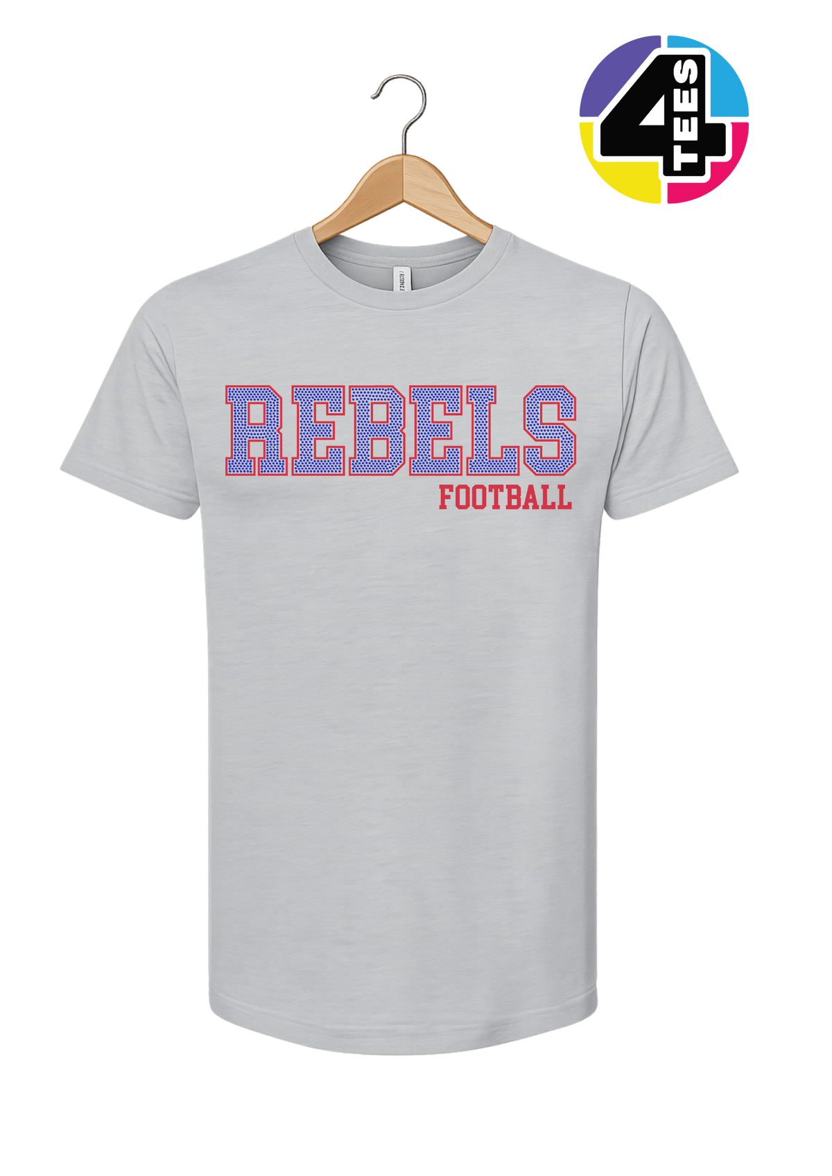 Rebels Spangle Football Tee