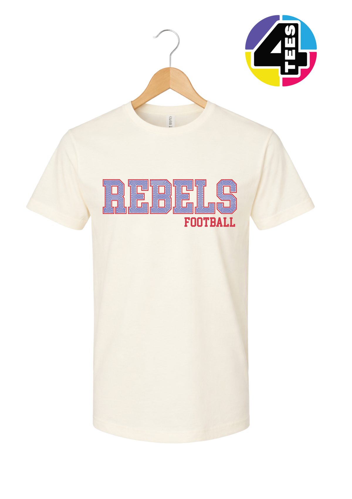 Rebels Spangle Football Tee