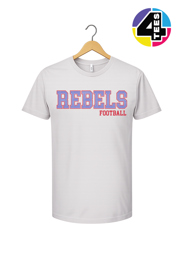 Rebels Spangle Football Tee