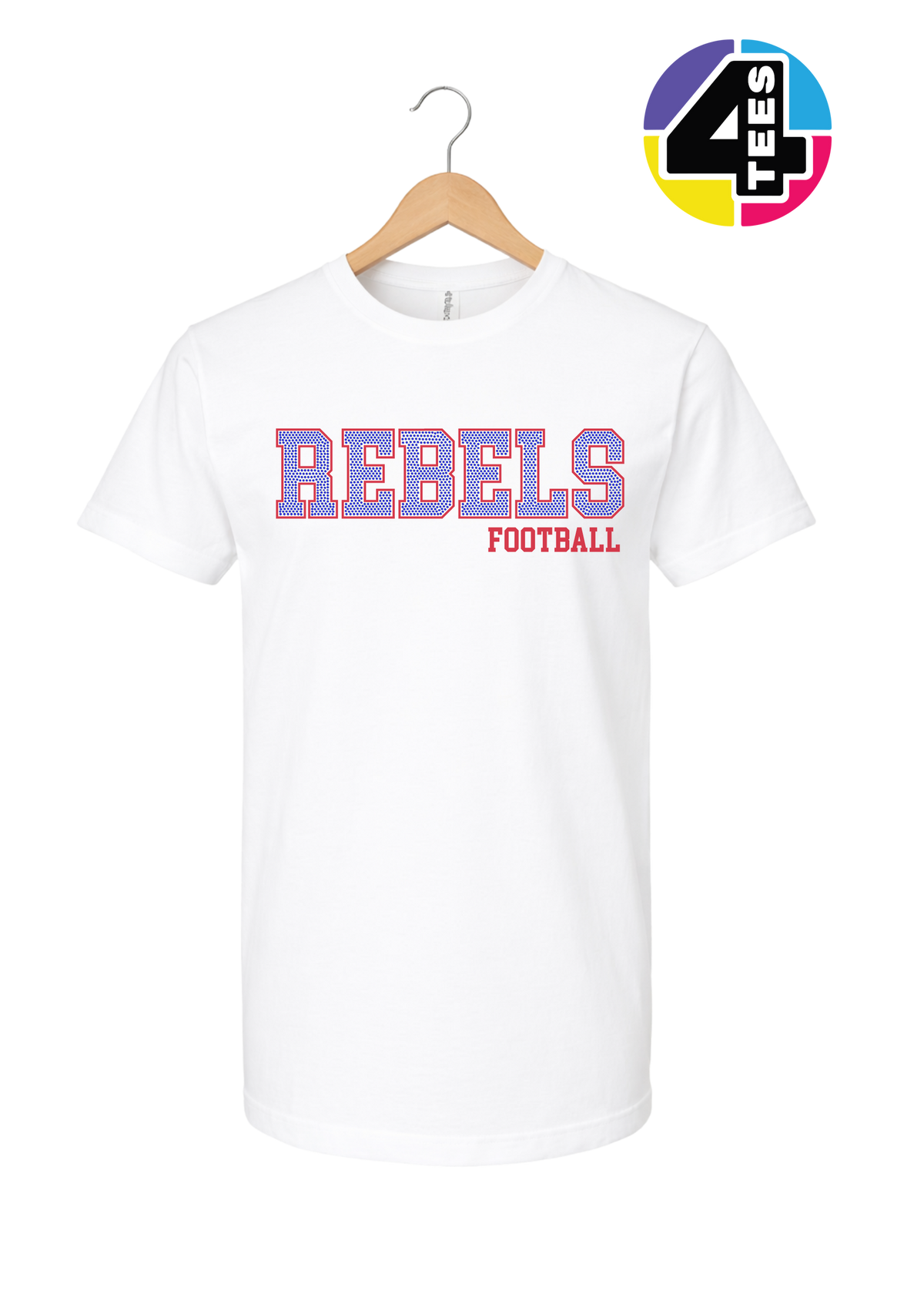 Rebels Spangle Football Tee