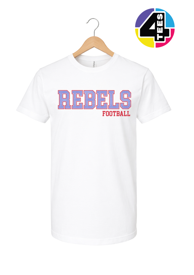 Rebels Spangle Football Tee