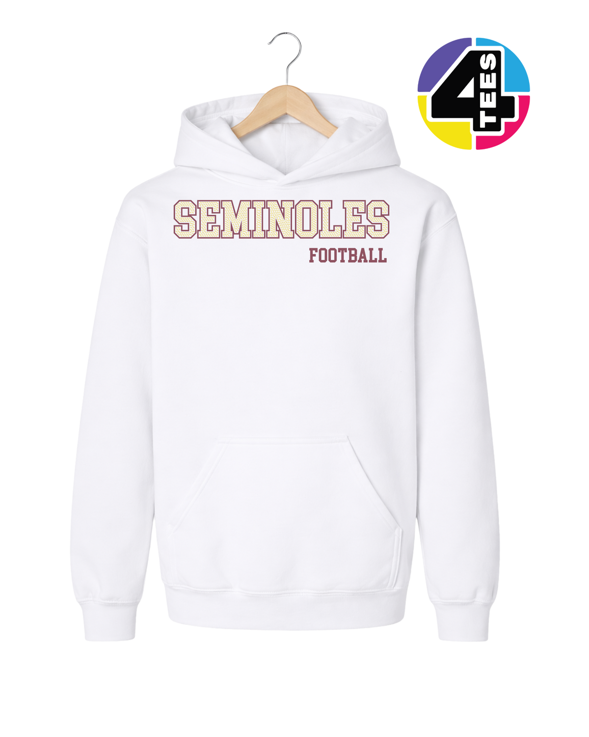 Seminoles Spangle Football Youth Hoodie