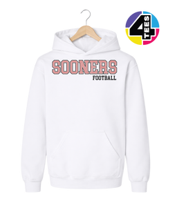 Sooners Spangle Football Youth Hoodie