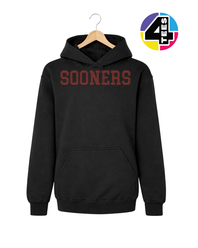 Sooners Spangle Football Youth Hoodie