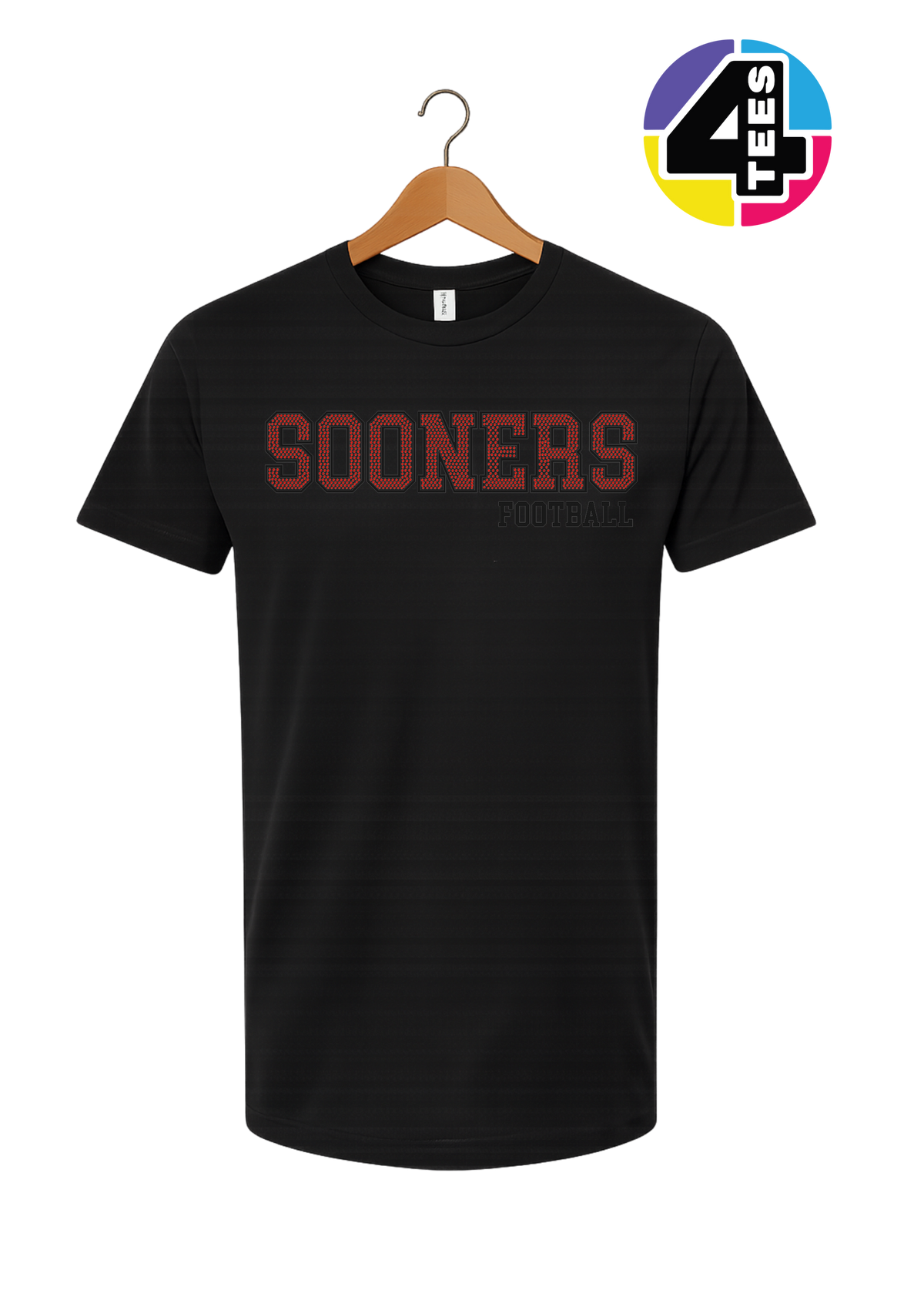 Sooners Spangle Football Tee