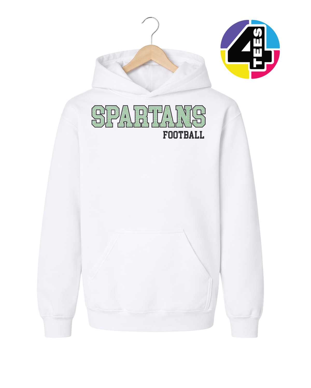 Spartans Spangle Football Youth Hoodie