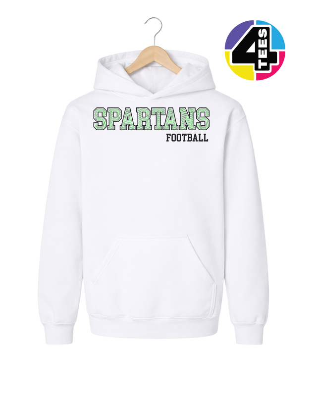 Spartans Spangle Football Youth Hoodie