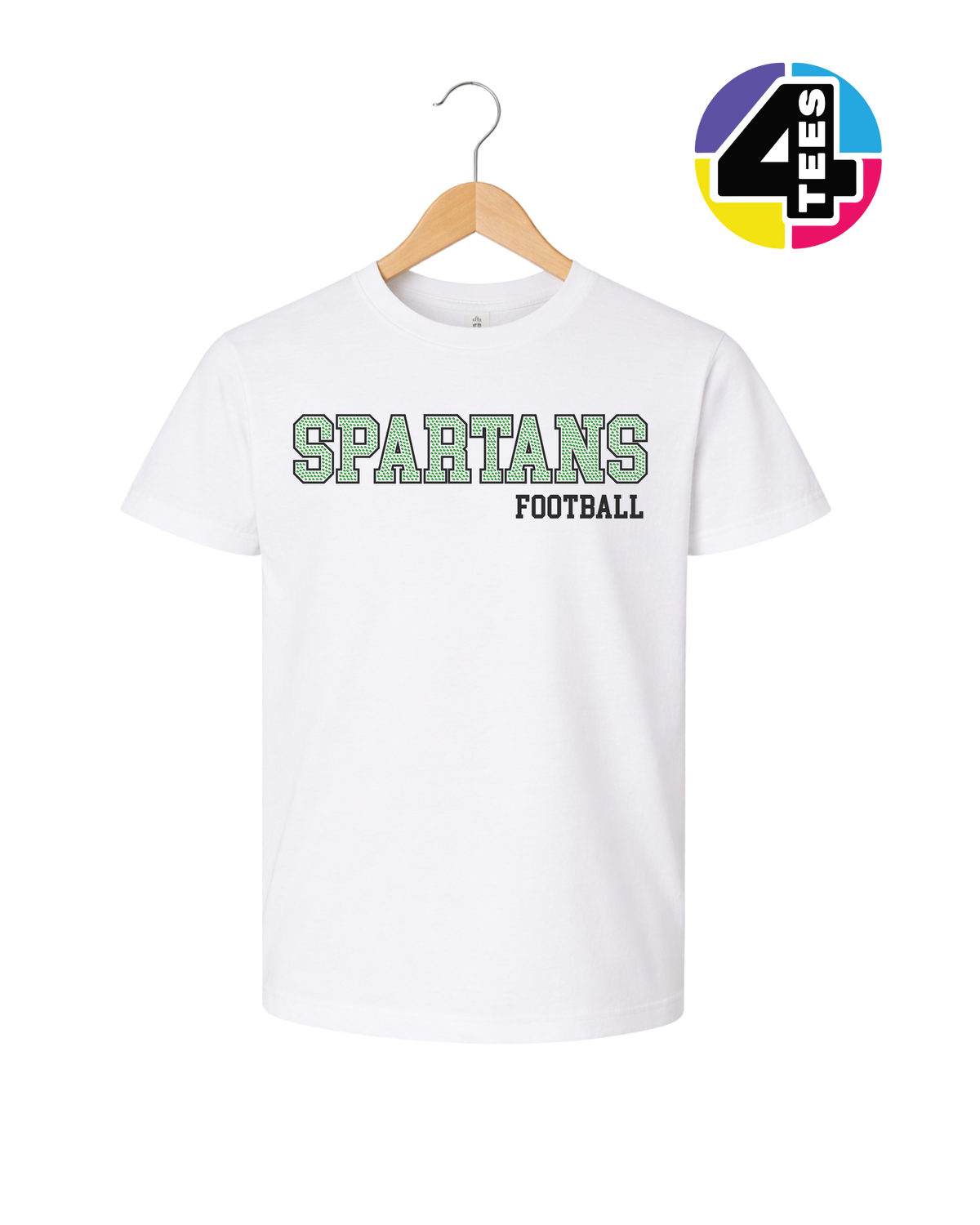Spartans Spangle Football Youth Tee