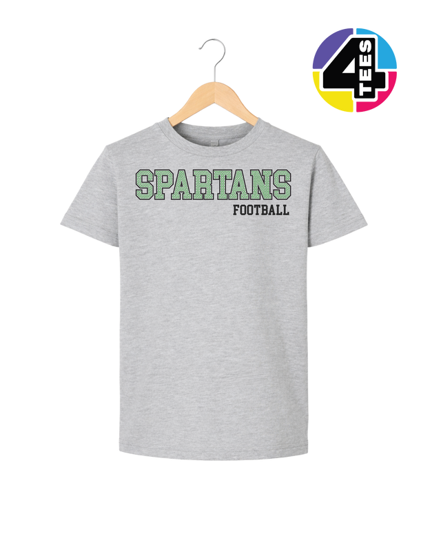 Spartans Spangle Football Youth Tee