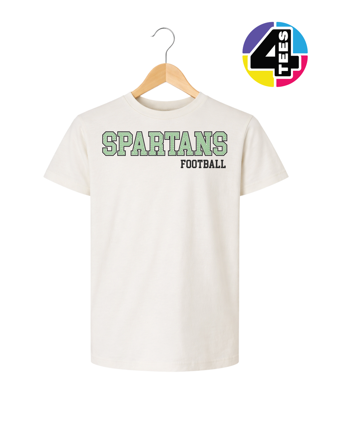 Spartans Spangle Football Youth Tee
