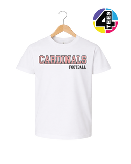 Cardinals Spangle Football Youth Tee