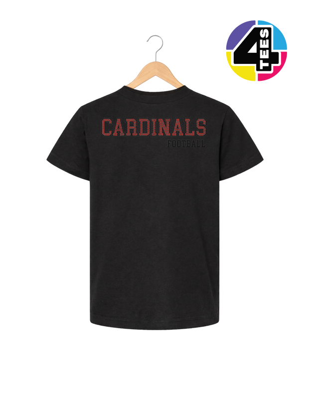 Cardinals Spangle Football Youth Tee