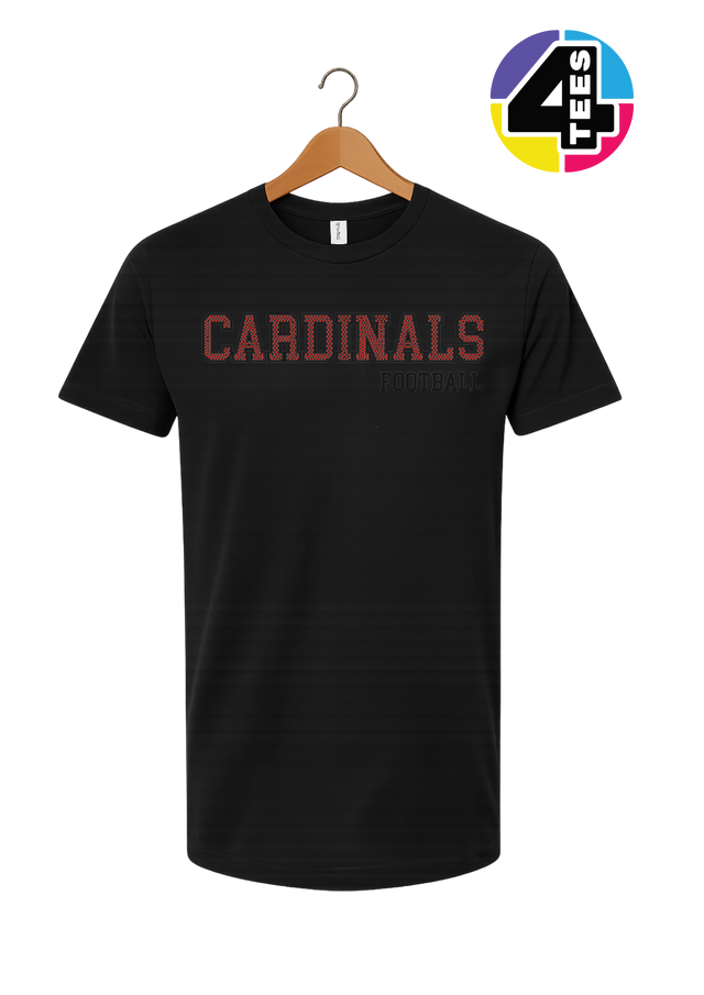 Cardinals Spangle Football Tee