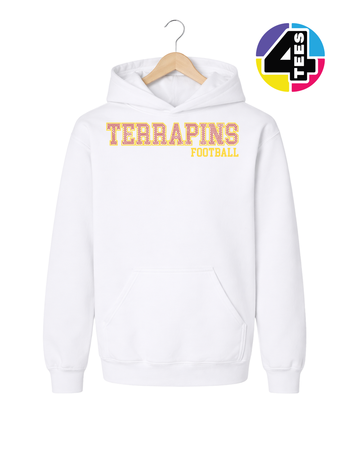Terrapins Spangle Football Youth Hoodie