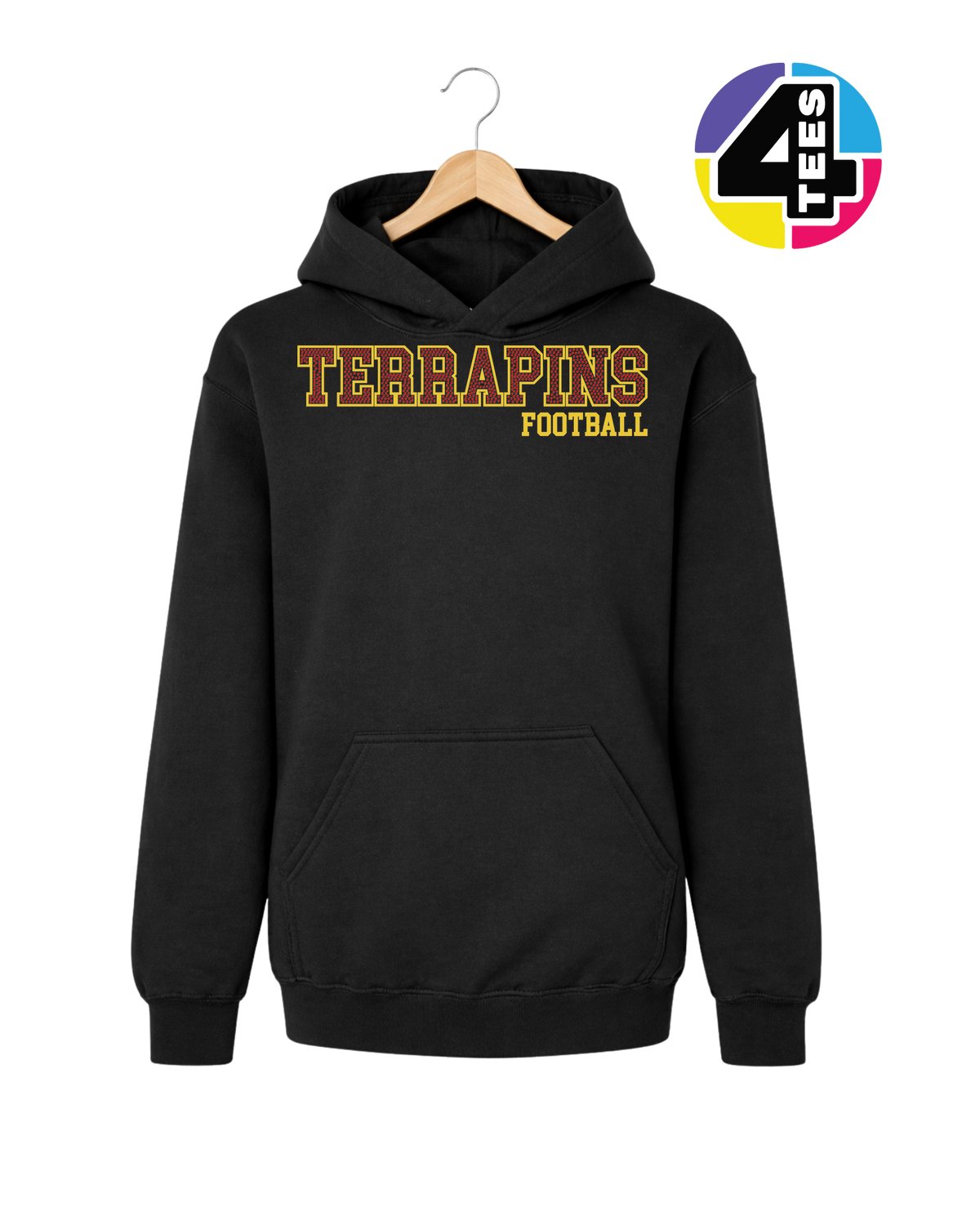 Terrapins Spangle Football Youth Hoodie