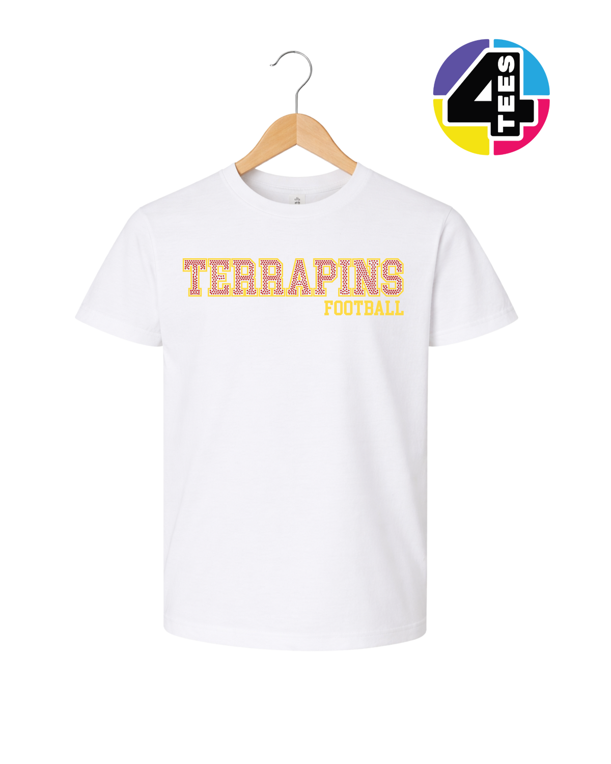 Terrapins Spangle Football Youth Tee
