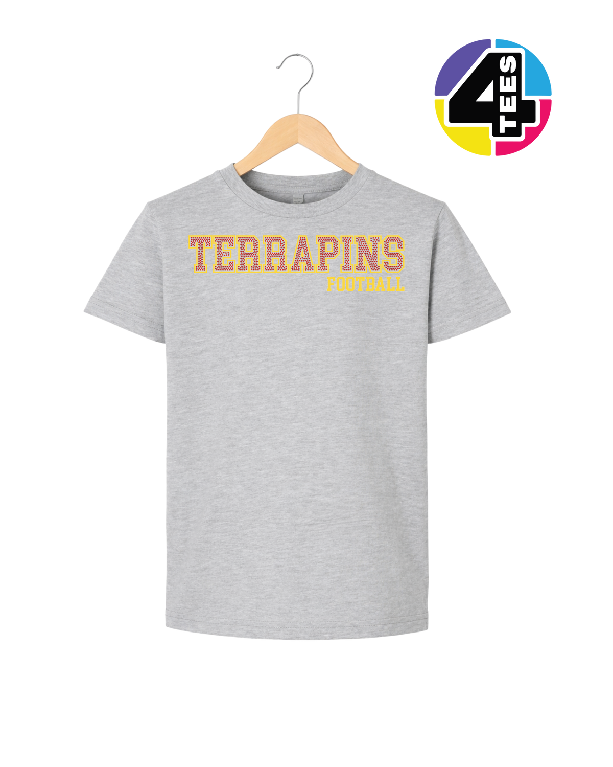 Terrapins Spangle Football Youth Tee