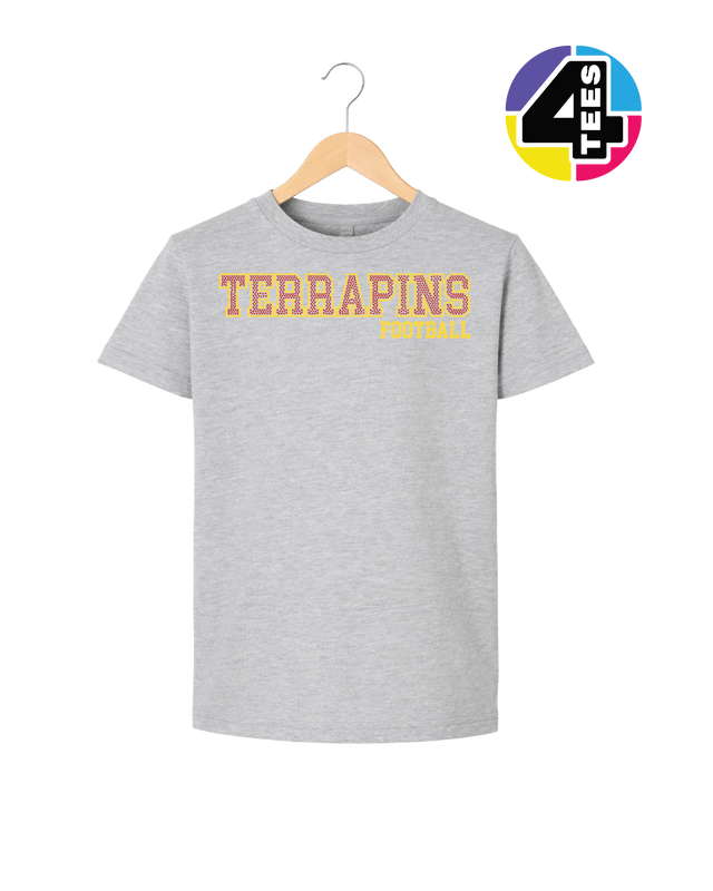 Terrapins Spangle Football Youth Tee