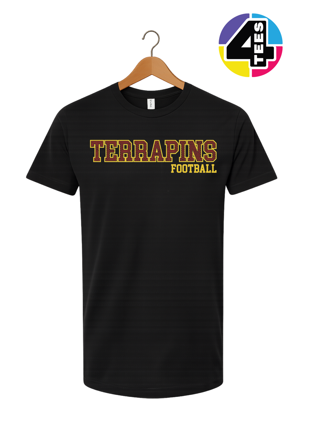 Terrapins Spangle Football Tee
