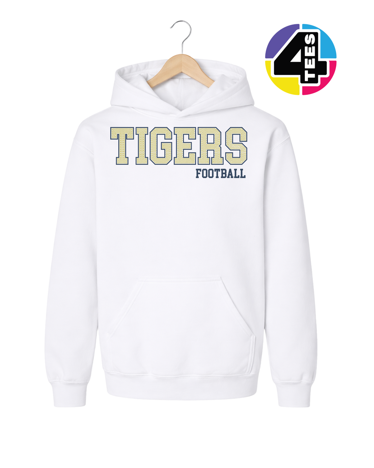 Tigers Spangle Football Youth Hoodie