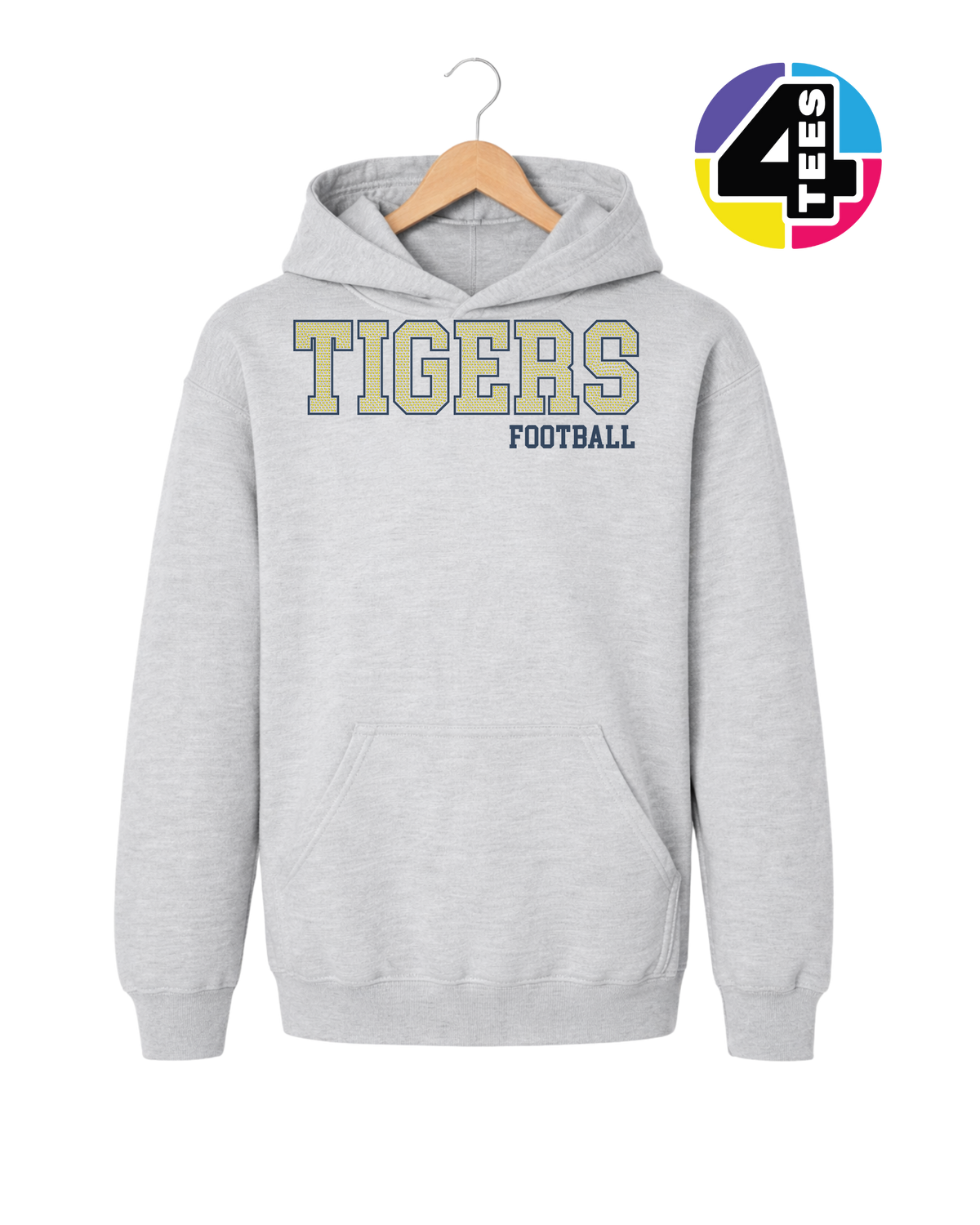 Tigers Spangle Football Youth Hoodie