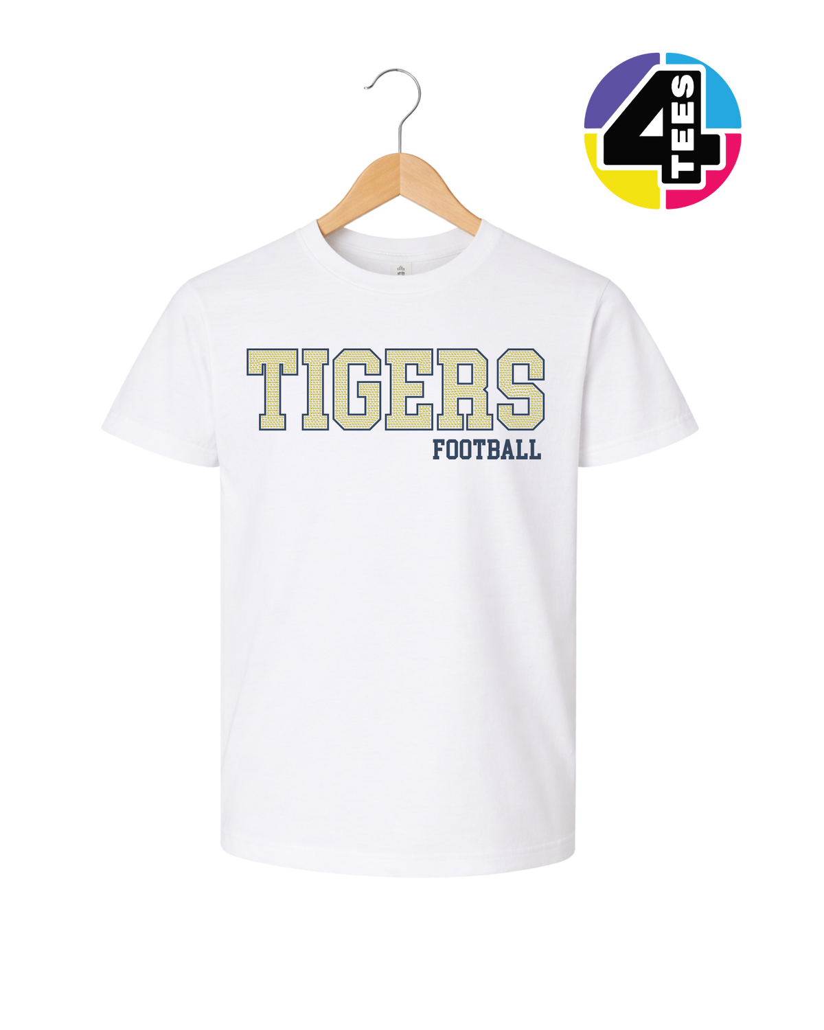 Tigers Spangle Football Youth Tee