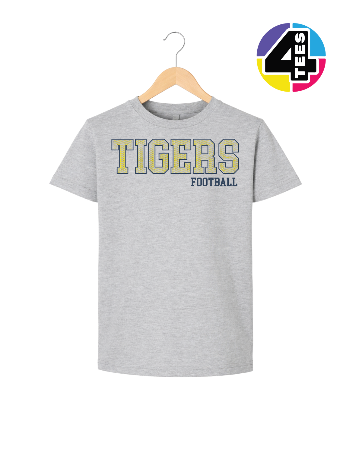 Tigers Spangle Football Youth Tee