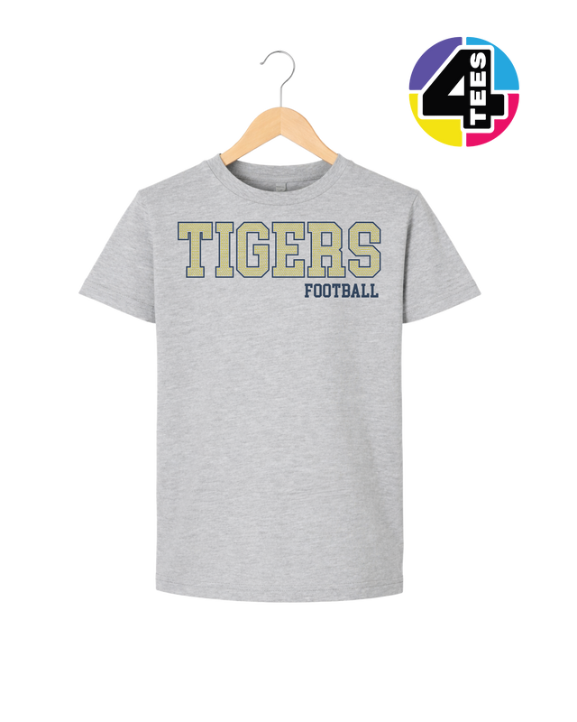 Tigers Spangle Football Youth Tee