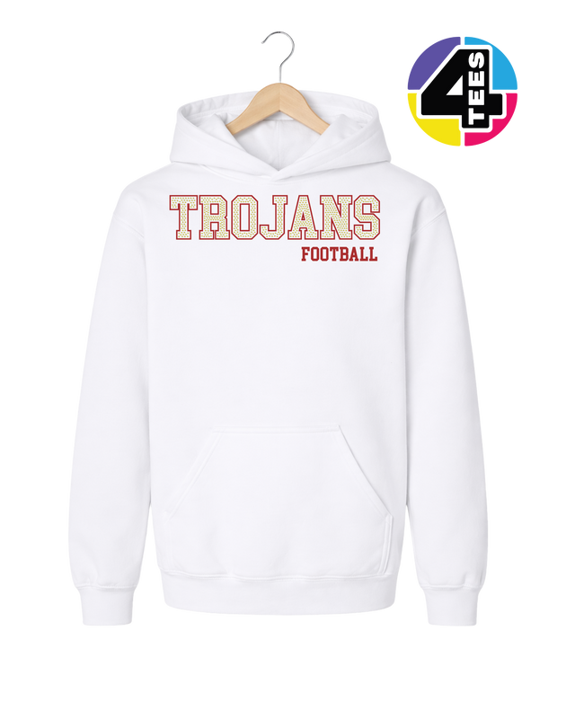 Trojans Spangle Football Youth Hoodie