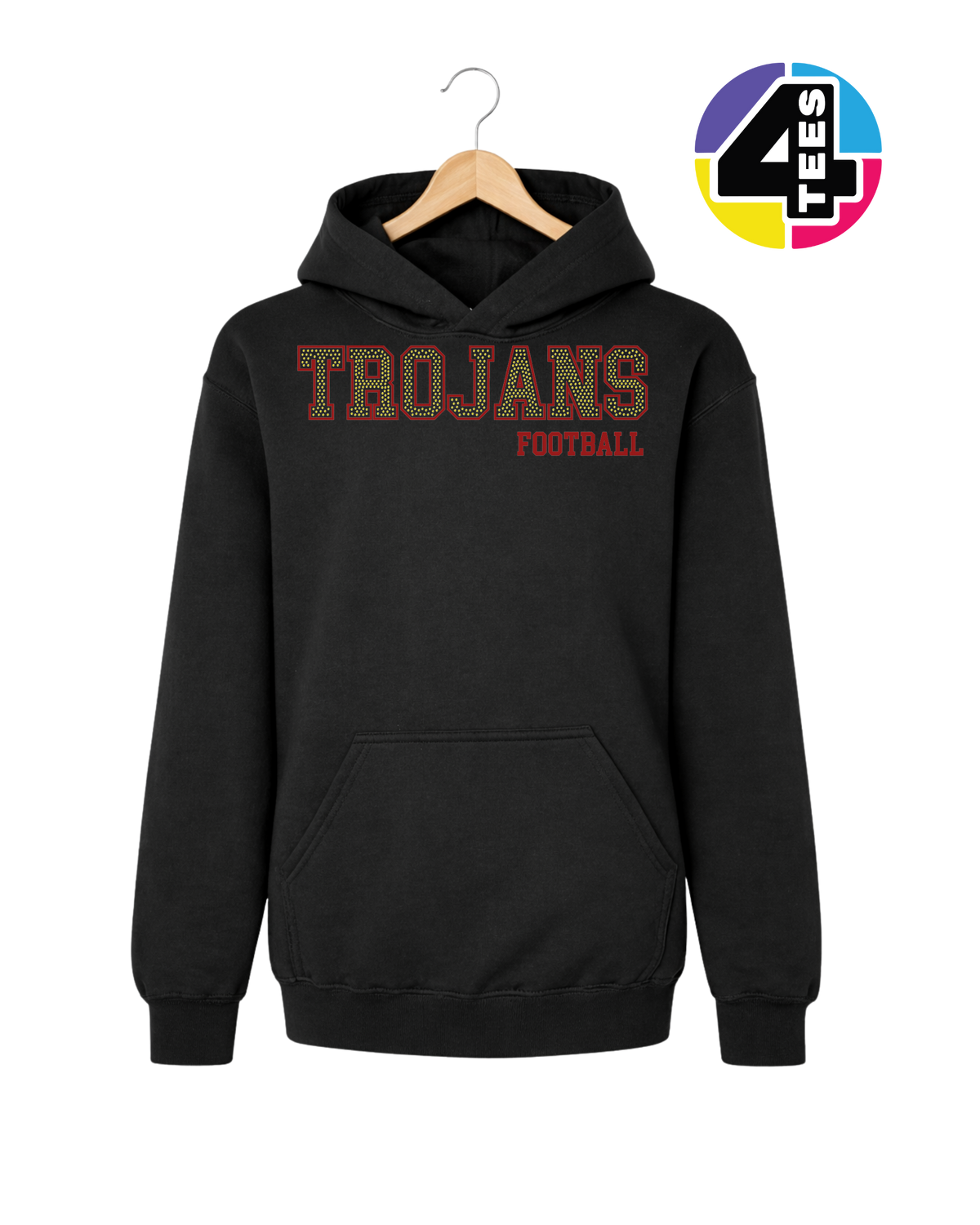 Trojans Spangle Football Youth Hoodie